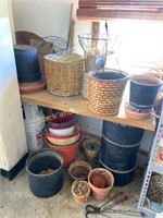 Group Of Assorted Larger Flower Pots