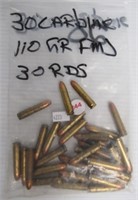 (30) Rounds of 30 carbine 110GR FMJ.