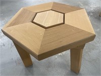 21” Cedar Hexagon Table made by Saskatchewan