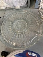 Glass divided tray