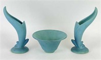 Van Briggle Pottery Vases and Bowl