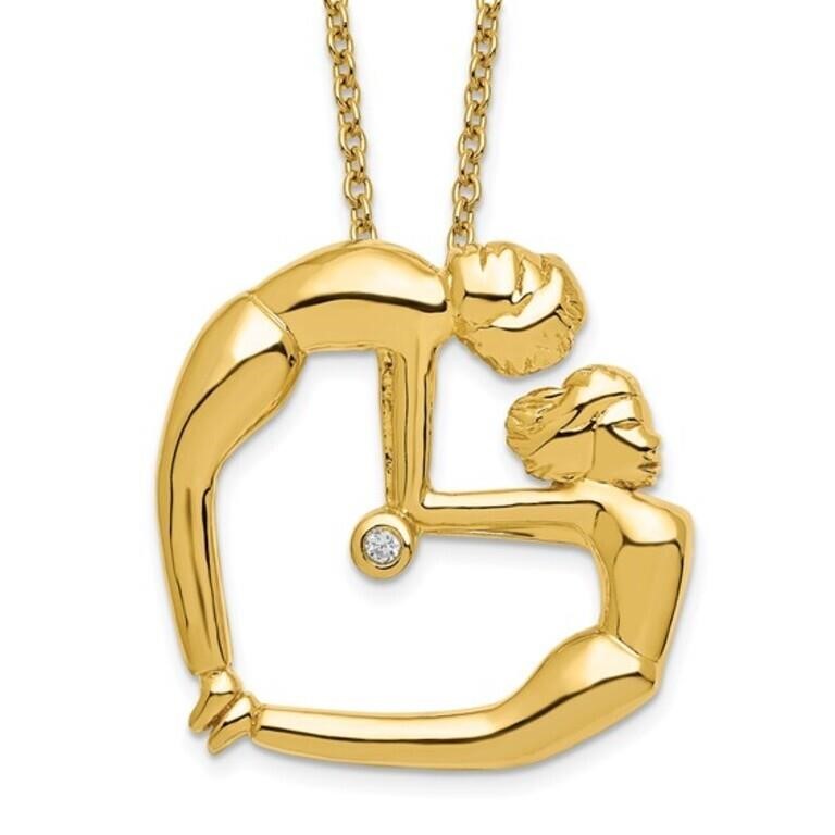 Sterling Silver Gold Plt I Have Your Back Necklace