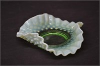 Fenton Green Uranium Glass 6" Candy BonBom Dish