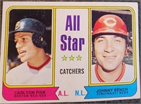 1974 Topps All Star Catcher's Bench/Fisk #As331