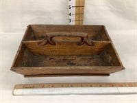Primitive Wooden Knife Tote/Tray, 11 1/4”W, 4”T,