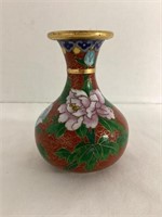 Rust Colored Cloisonne Vase