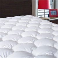 Twin Mattress Pad  Quilted  Cooling  White