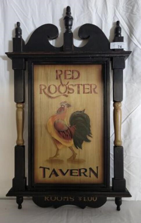 RDE ROOSTER TAVERN SIGN 20 X 34