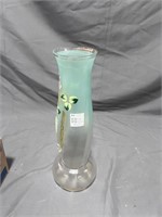 Hand Blown? Glass Vase, 16" Tall