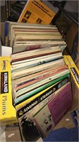 Two boxes of vintage record albums