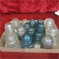 Glass insulator collection.