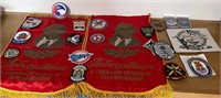 W - MIXED LOT OF BANNERS, PATCHES, EMBLEMS (F3)