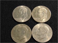 (4) Bicentennial Eisenhower Dollars 1976