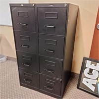 (2) 4 Drawer Metal File Cabinet with Key (R# 200)