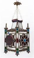 Victorian Stained & Cut Glass Hall Lantern Cover