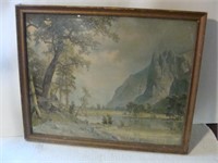 Albert Bierstadt Vintage Print Yosemite Valley