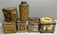 Antique Advertising Tins Lot Collection