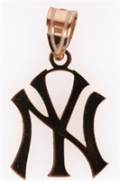 14K YELLOW GOLD NEW YORK YANKEES PENDANT