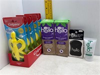 6 BABY TOOTHBRUSHES-4 HELLO TOOTHPASTE & FLOSS
