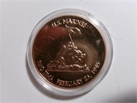 1 OZ COPPER ROUND - US MARINES