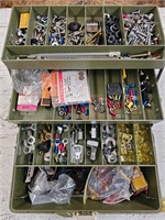 Tool Box w/ Misc. Wiring Supplies & Screws/Bolts