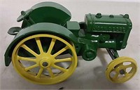 John Deere steel wheeled toy tractor