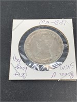 Kingdom of Siam 1881-1900 silver Baht, long tailed