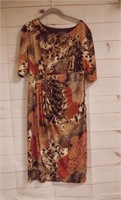 CONNECTED APPAREL ANIMAL PRINT DRESS SIZE 12