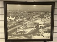 Framed print of Las Vegas strip in 1958, size
