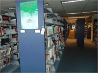 5 section double sided bookshelf