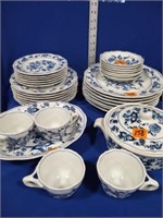 Blue Danube set of china  plates cups covered dish