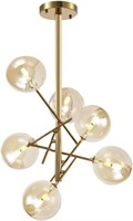 *NEW *Sputnik Chandelier 6-Light-Silver*