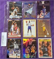 SLEEVE OF 9 SHAQUILLE O'NEAL TRADING CARDS