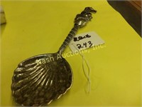 Godinger serving spoon w/ seahorse & shell