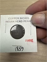 Copper Nickel Indian Head penny 1859