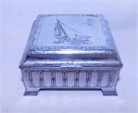 Mid Century ship cigarette box - 2 Punch cigar