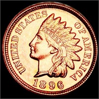 1896 Indian Head Penny UNC RED