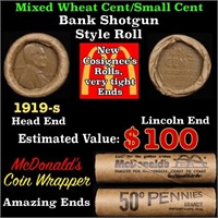 Lincoln Wheat Cent 1c Mixed Roll Orig Brandt McDon