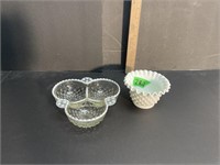 Fenton hobnail milk glass & vintage hobnail candy