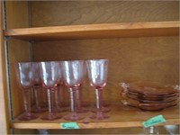 MIsc pink depression glass lot