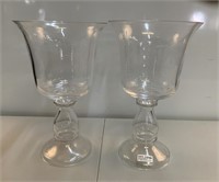 Large clear Glass Decorative pedestal Bowls