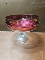 KING'S CROWN THUMBPRINT COMPOTE AND SERVING BOWL