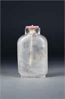 Chinese Glass Snuff Bottle Figural Scene