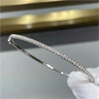 Zircon Diamond Silver Women's Bracelet - 925 Sterl