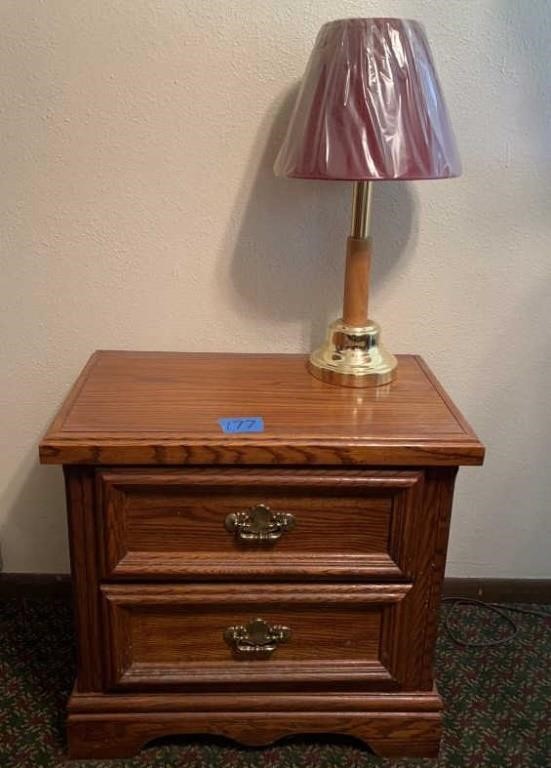 Bedside dresser 25.5”x 15”x24” & 23” lamp