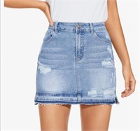New (Size S) Denim Skirt Women Shorts Jean Raw