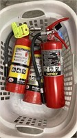 3 fire extinguishers