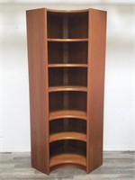 Danish corner bookcase