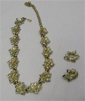 Vintage Coro Necklace & Earring Set