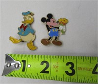 Vintage Mikey Mouse & Donald Duck Pins
